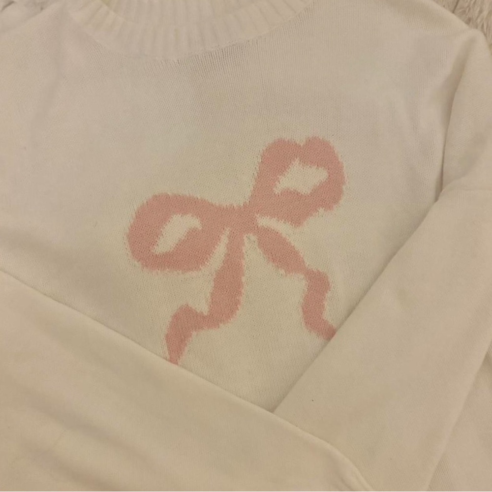 Hollister Pink Bow Sweater